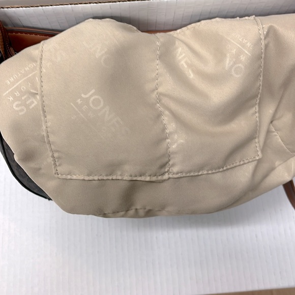 Jones New York Signature Handbag Purse Brown Monogram Pattern Faux Leather - Picture 9 of 11